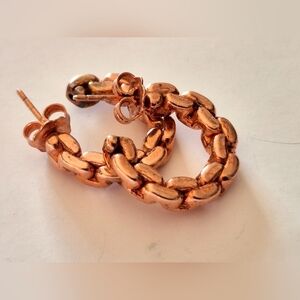 925 Sterling Rose Gold Earring Made In ITALY